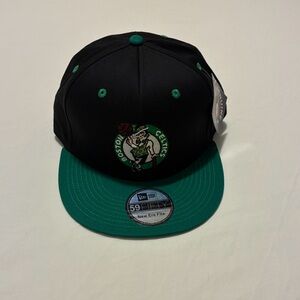 New Era Boston Celtics Black and Green Fitted Hat